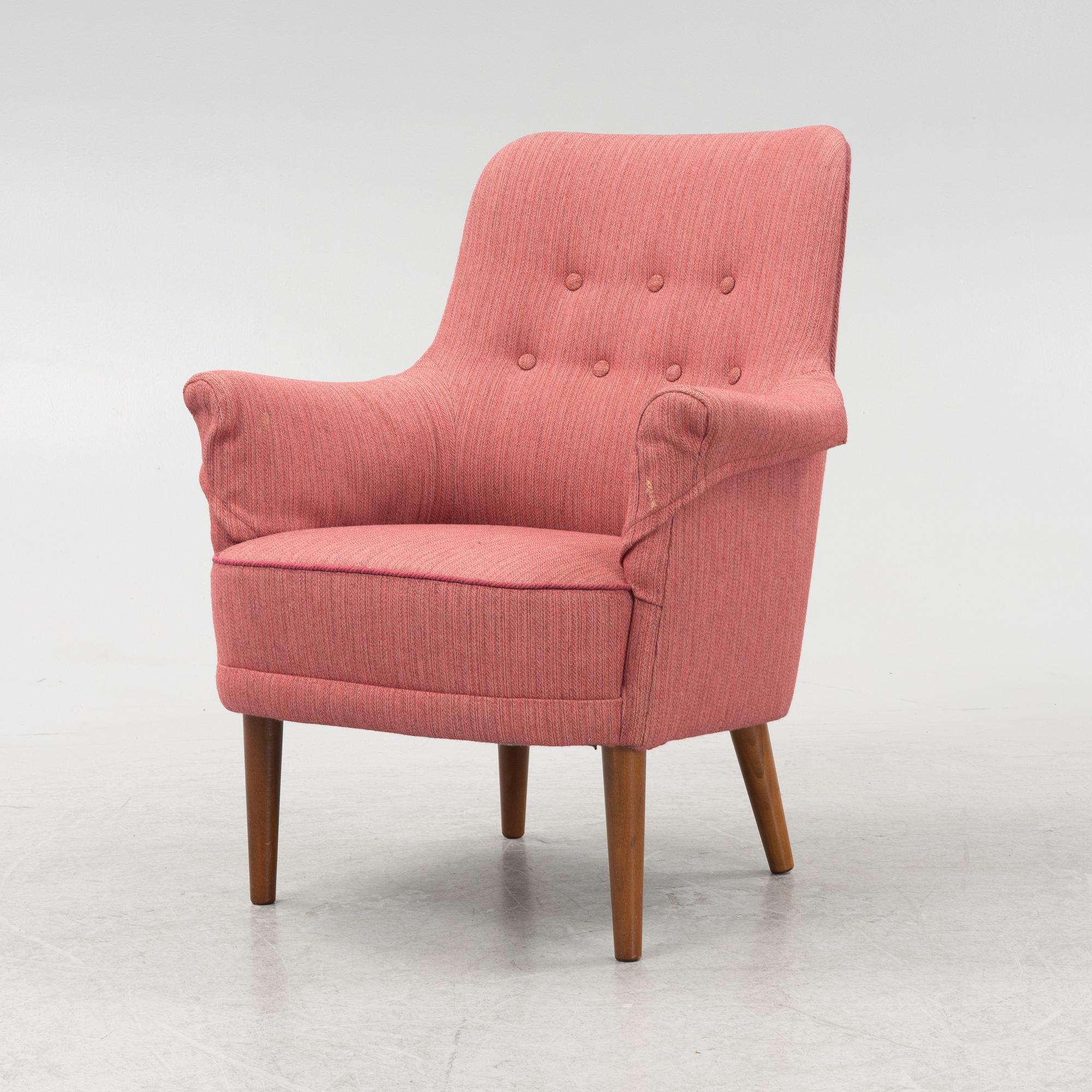 Carl Malmsten, armchair, "Samsas", O.H. Sjögren, second half of the 20th century.