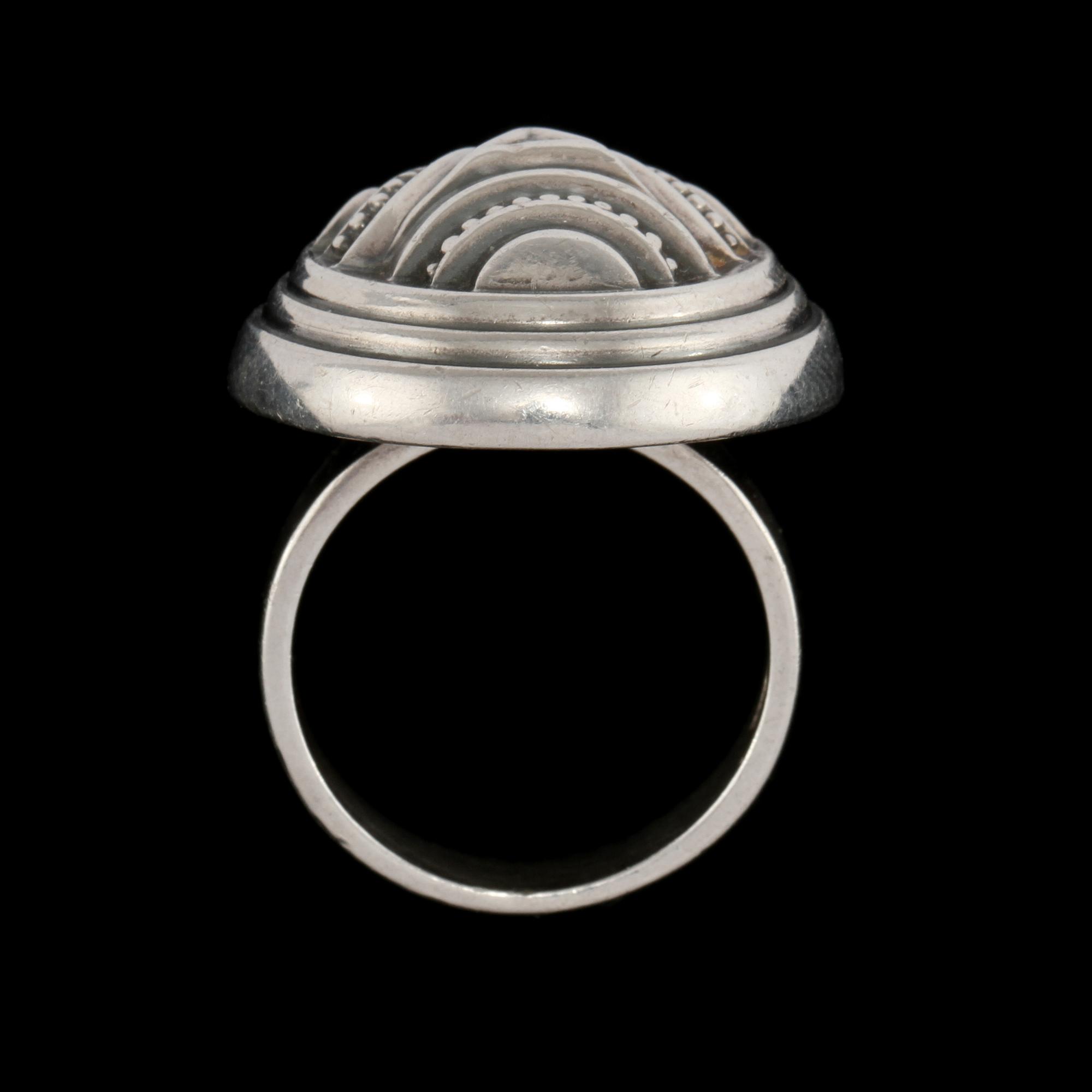 RING, sterlingsilver, Kalevala, Helsingfors, 1989. Vikt 8 g.