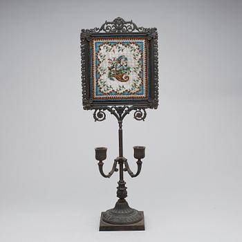 LÄSLJUSSTAKE, senempire, 1800-tal, gjutjärn.