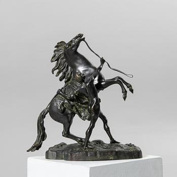 Guilliaume Coustou, after, sculpture, bronze, “Chevaux de Marly”.