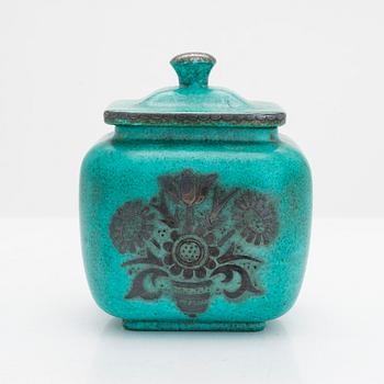 Wilhelm Kåge, An 'Argenta' lidded box, Gustavsberg, Sweden.