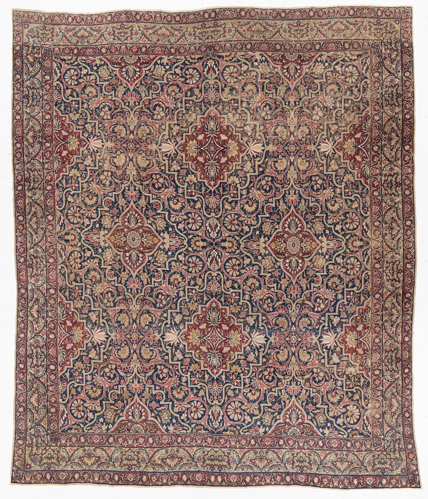 Matta, antik Kirman Laver,  Södra Persien, ca 330 x 278 cm.