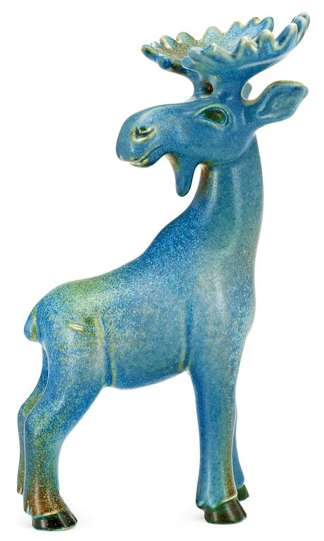 A Gunnar Nylund stoneware figure of a moose, Rörstrand.