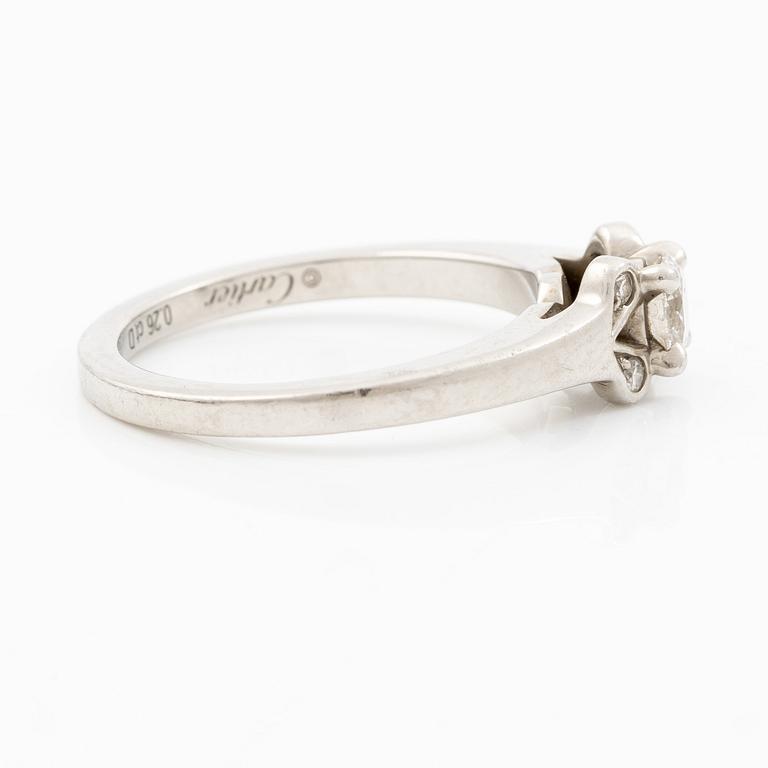 Cartier, ring platinum with round brilliant-cut diamonds.