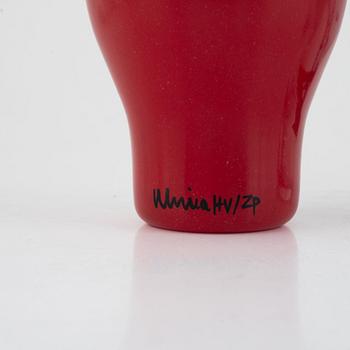 Ulrica Hydman-Vallien, vases, 3 pcs, from the "Open Minds" series, Kosta Boda, signed.