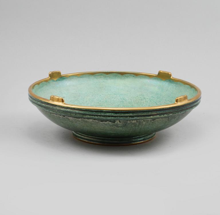SKÅL, flintgods, Josef Ekberg, Gustavsberg, 1900-talets första hälft.