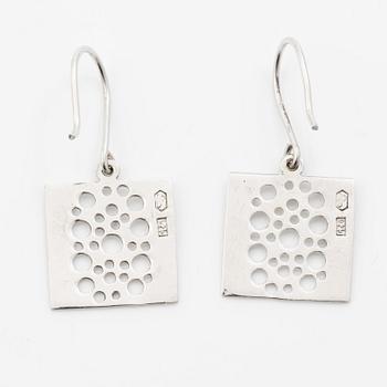 Liisa Vitali, necklace and a pair of earrings, sterling silver, Finland.