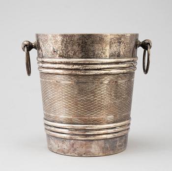 A first half of the 20th century silver plated champagne cooler.