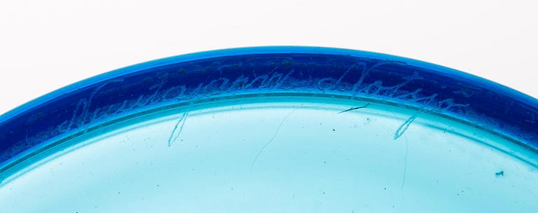 A candlestick / vase 'Light house' signed Nuutajärvi Notsjö.