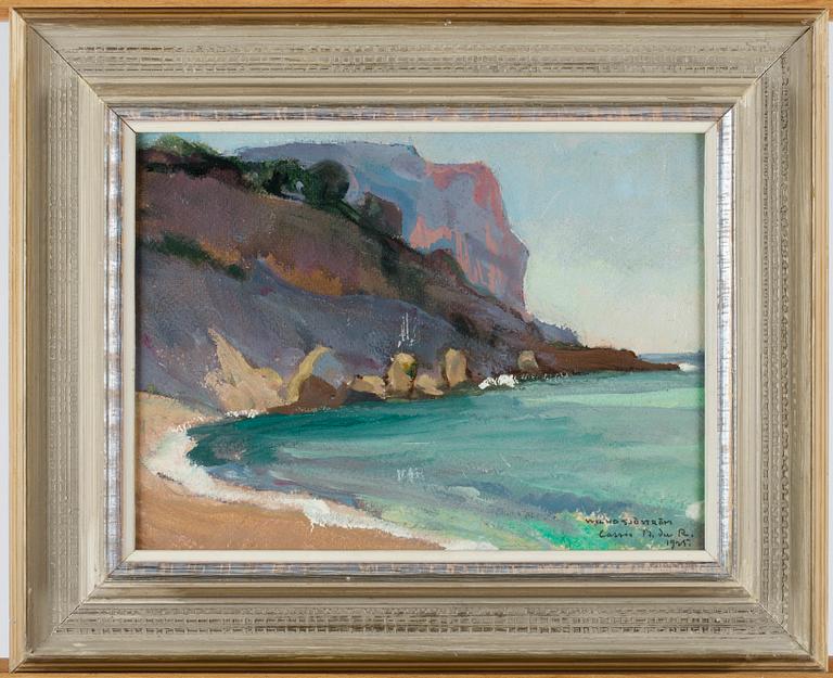 WILHO SJÖSTRÖM, olja på duk, signerad och daterad Cassis 1925.