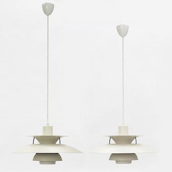 Poul Henningsen, a pair of 'PH-5' ceiling lights, Louis Poulsen, Denmark.