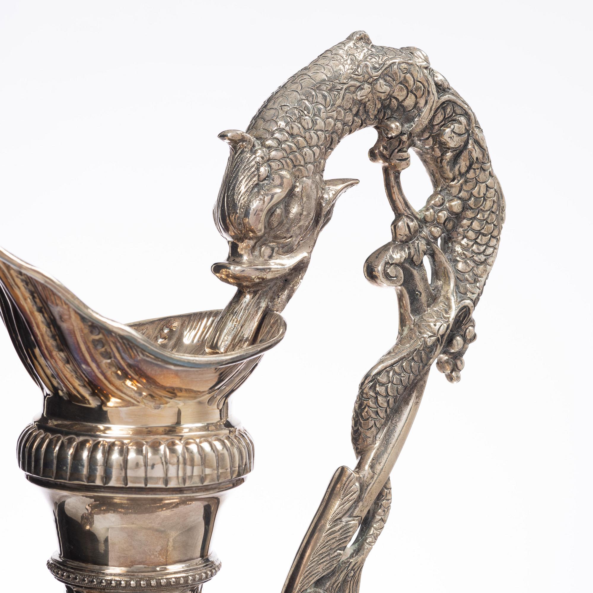 Lale Silverware & Co Ltd, a large sterling silver jug, Istanbul, Turkey 20th century.