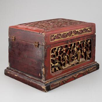 SKRIN, lackerat trä. Qingdynastin, 1800-tal.