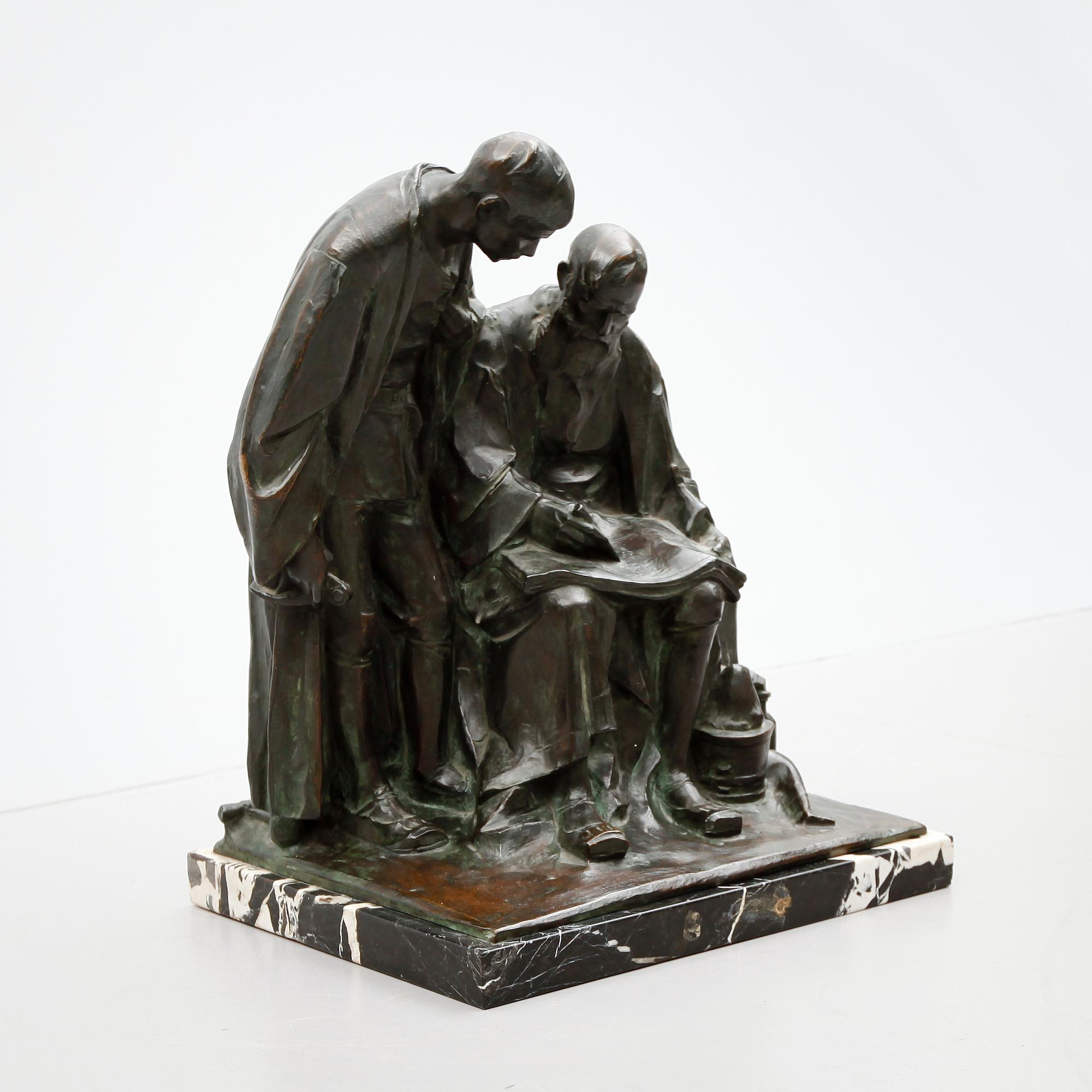 JOSEF HAMMERSCHMIDT, skulptur, brons, signerad.