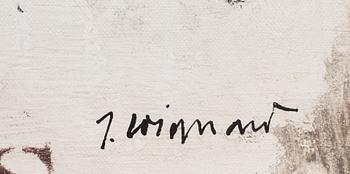 JAMES COIGNARD, olja samt collage på duk, signerad.