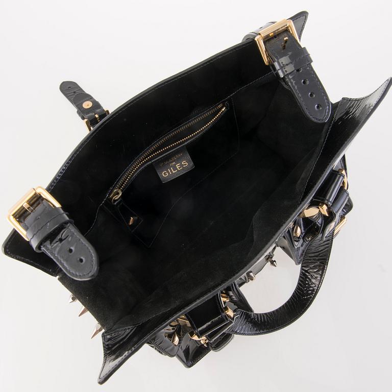 MULBERRY Black Patent Leather Roxanne for GILES Bag.