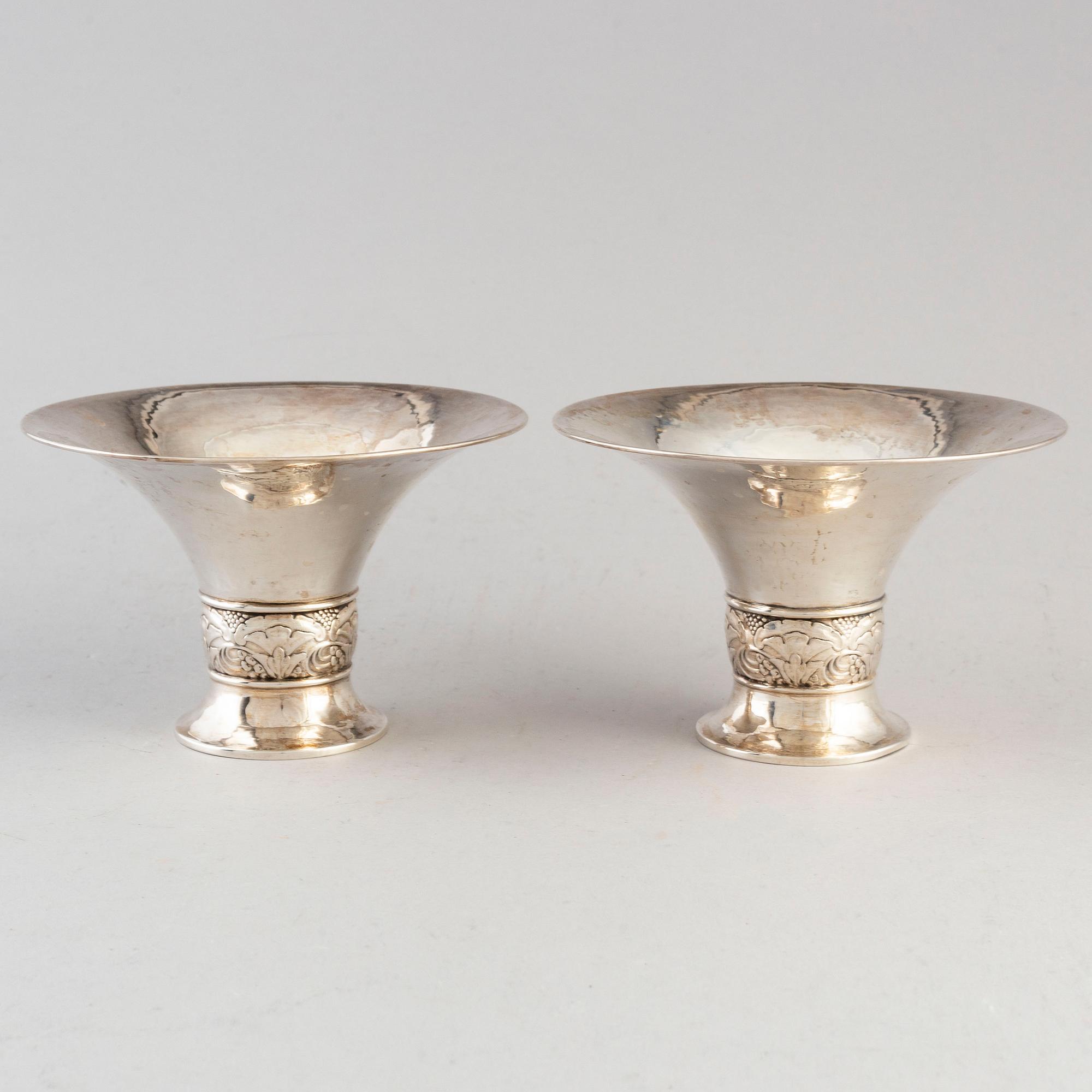 A pair of silver bowls, GAB, Stockholm 1926.