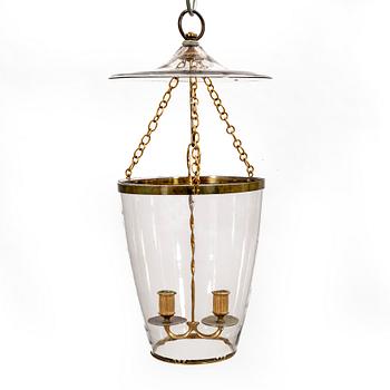 A 20th century glass pendant.
