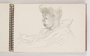 Lotte Laserstein, 10 små skissblock med teckningar.