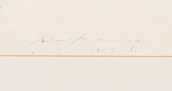 Aimo Kanerva, watercolour, signed and dated -81.