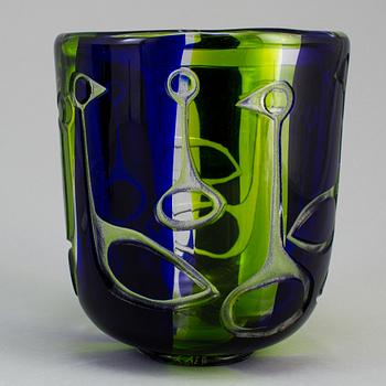 A Vicke Lindstrand glass vase for Kosta glassworks, late 1960´s.