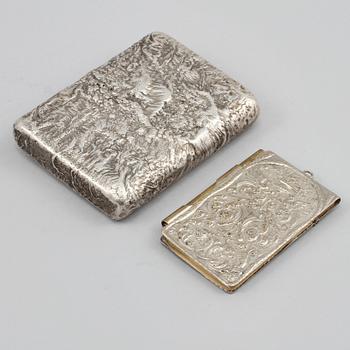 CIGARETTETUI, silver, Polen, 1900-talets första hälft, vikt 167 gram.