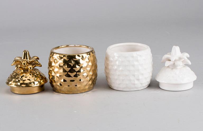 ASK med LOCK, 2 st, keramik, Guldkroken, Hjo.