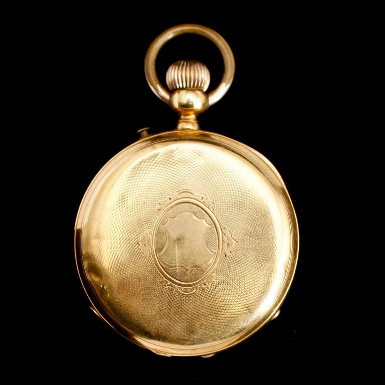 FICKUR, 18 k guld, sekelskiftet 1900.
