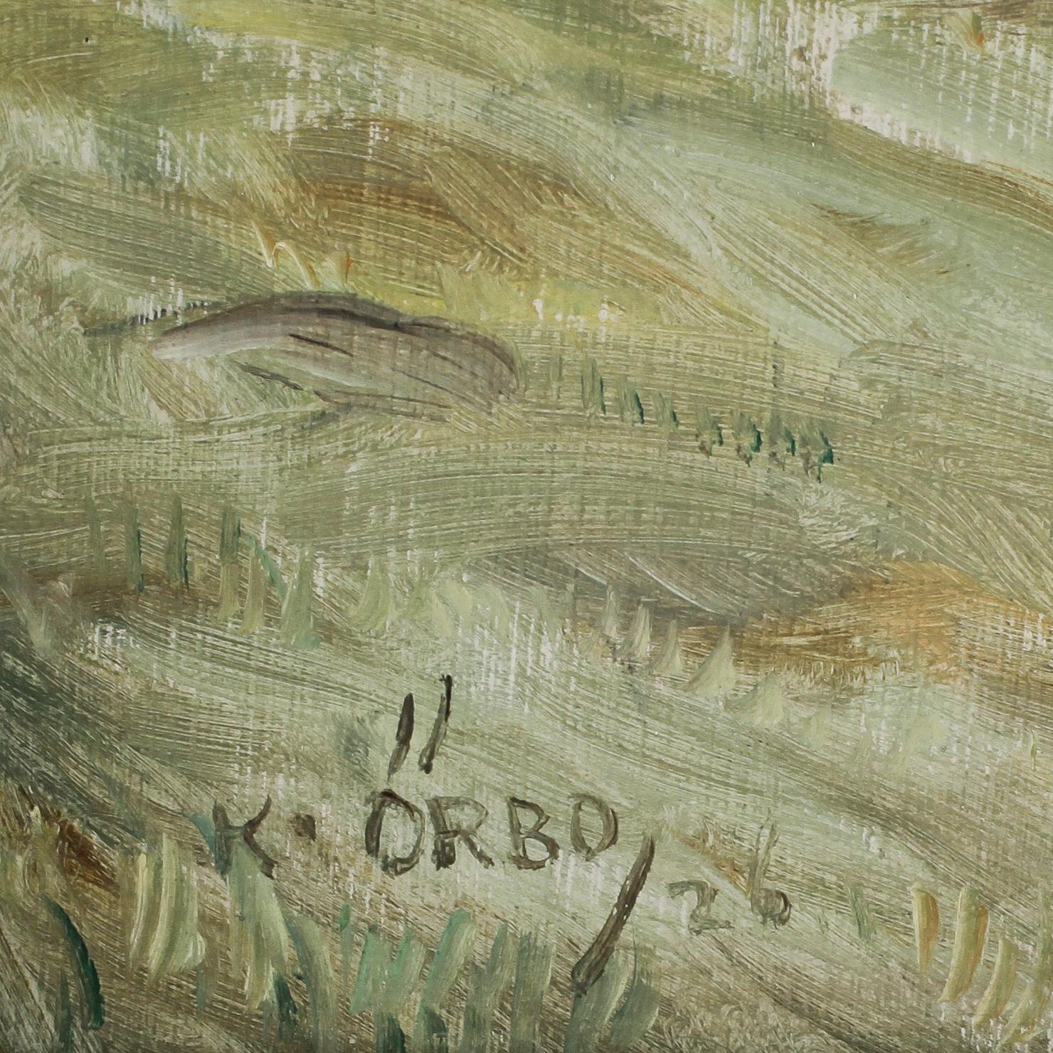 KARL ÖRBO, olja på pannå, daterad -26.