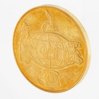 Commemorative medal, LM Ericsson 1876-1976, 18K gold, Sporrong.