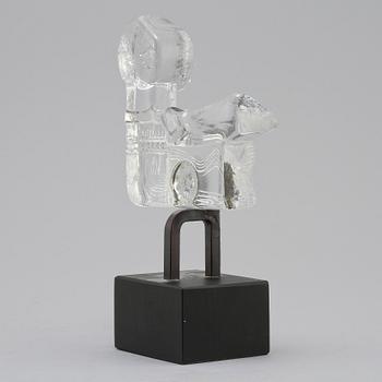 SKULPTUR, glas, Bertil Vallien, Boda trä, osign, 1900-tal.