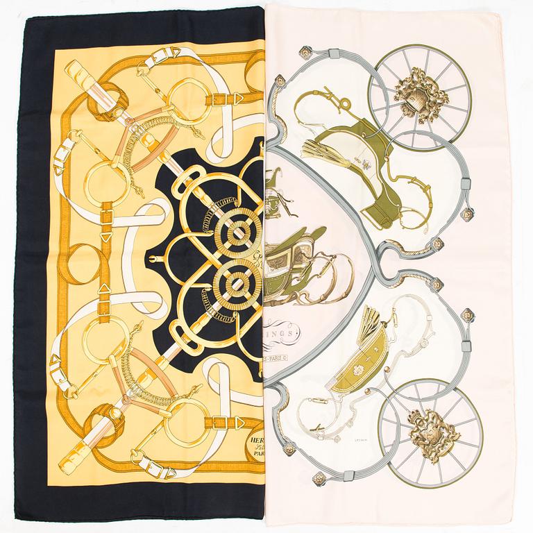 Hermès, scarfar, 2 st.
