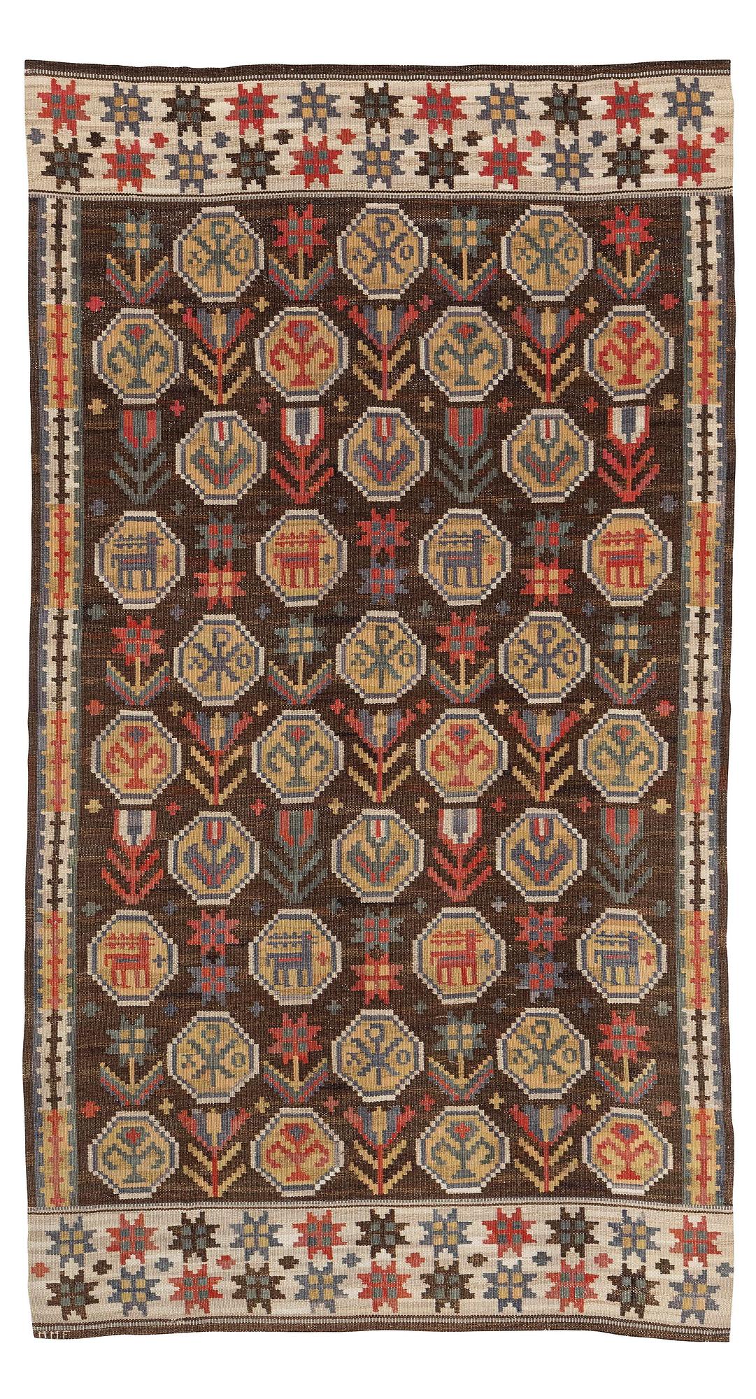 Märta Måås-Fjetterström, draperi, "Lammet", rölakan, ca 269 x 147 cm, signerad MMF.