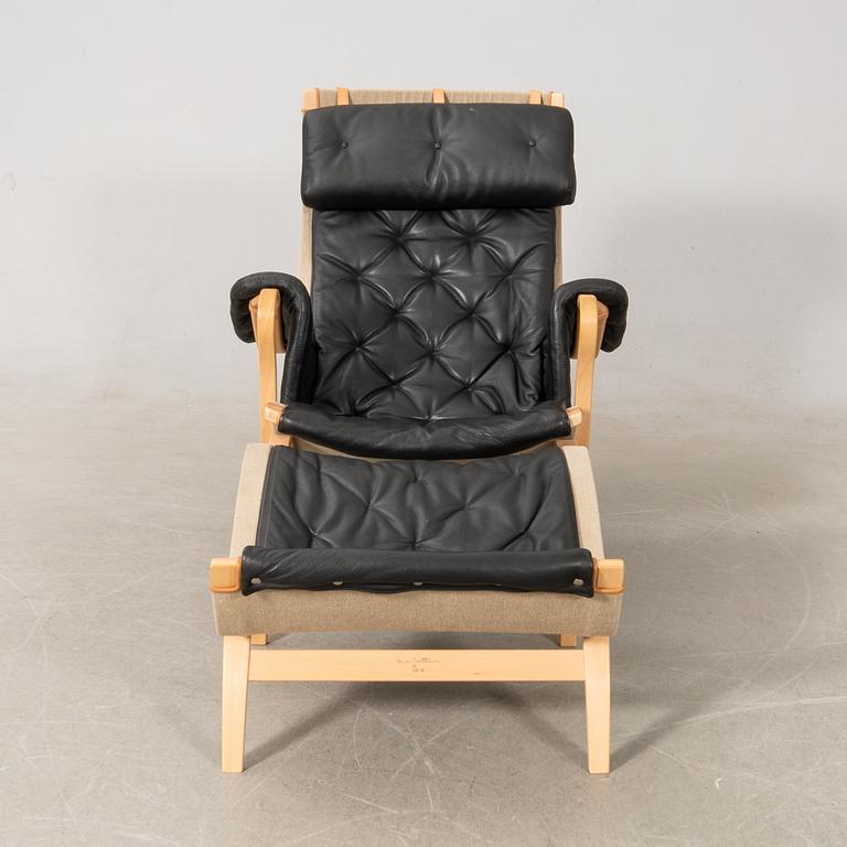Bruno Mathsson, armchair with footstool, "Pernilla", Dux.