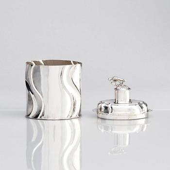 A Swedish 18th century silver tea caddy, restamped Claes Christian Carlén, Borås 1844.