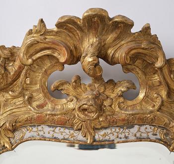 A Swedish Rococo mirror.