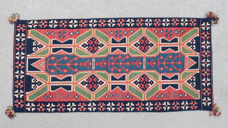 ÅKDYNA (agedyna), rölakan, Skåne, 1800-tal. Ca 96 x 45,5 cm.