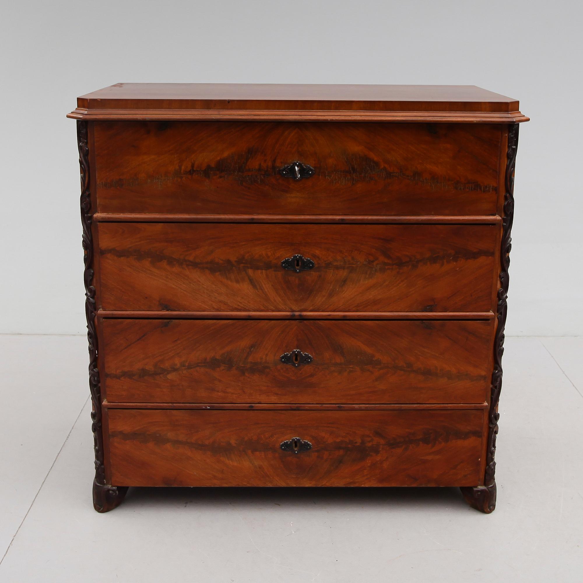 SKRIVBYRÅ, senempire, 1800-talets mitt.