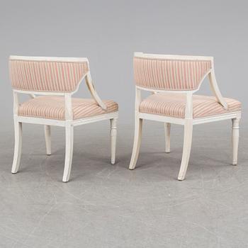 TWO ARMCHAIRS, 19th and 20th century.
