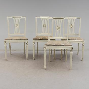 MATGRUPP, 5 delar, gustaviansk stil, 1900-talets andra hälft.