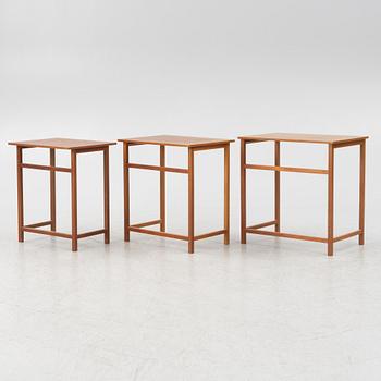 Josef Frank, three nesting tables, model 618, Svenskt Tenn, before 1985.