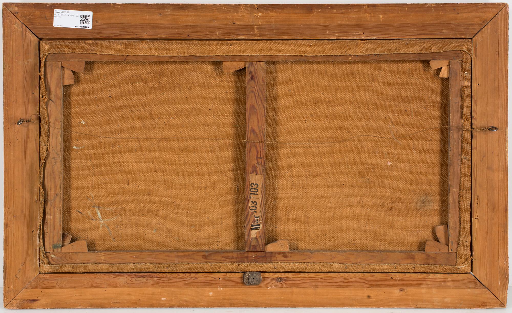 OLOF HERMELIN, oil on canvas, signed.