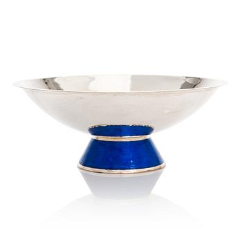 Pekka Piekäinen, A sterling silver and enamel bowl, marked PP, Platinoro, Turku 2004.