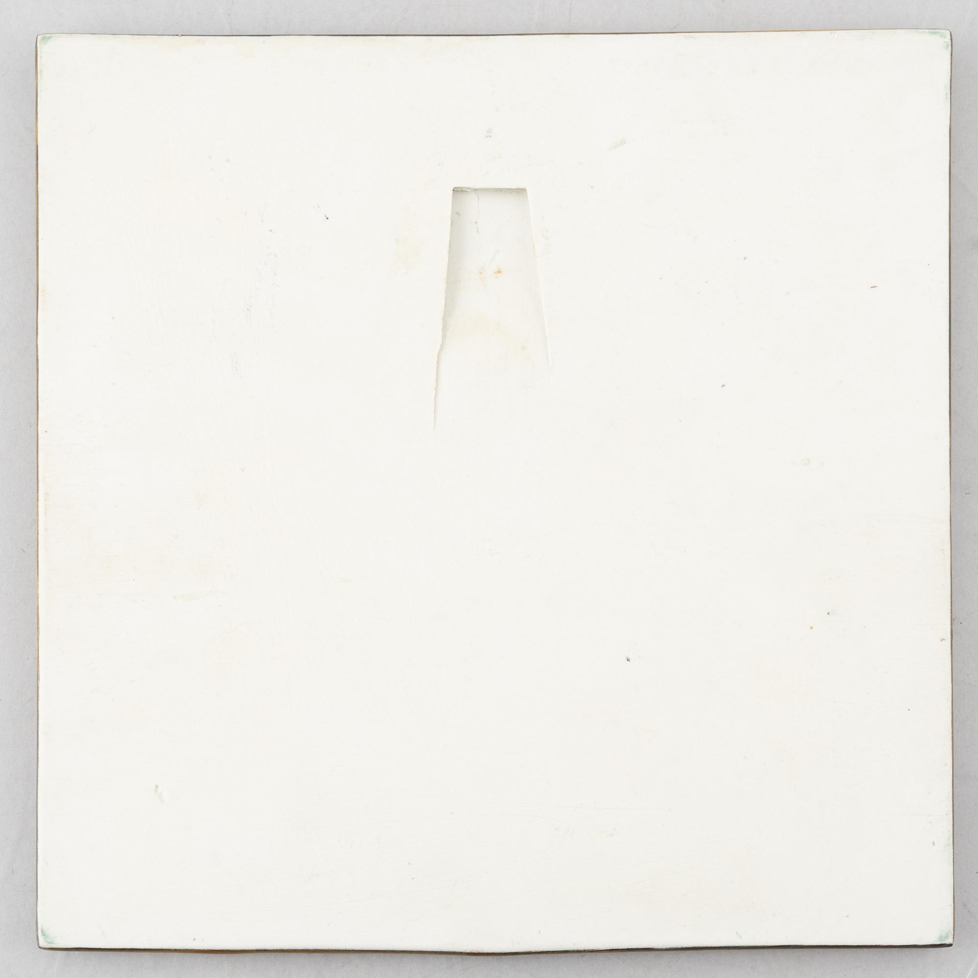 Lisa Larson, väggreliefer, 3 st, stengods, bl.a. ur serien "Unik", Gustavsberg.