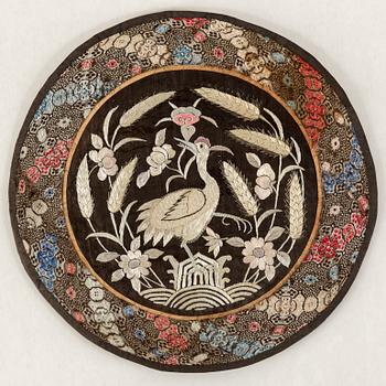 Seven Chinese textiles, 20th century.