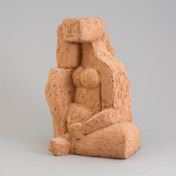 SKULE WAKSVIK, sculpture, terracotta, signed and dated 1965.