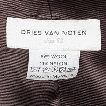 DRIES VAN NOTEN, suit with jacket and pants, size 52.