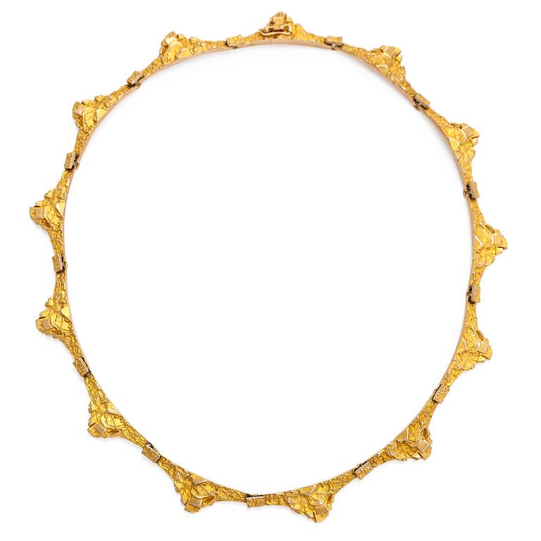 Björn Weckström, a 14K gold necklace 'Golden bridge' for Lapponia 1969.