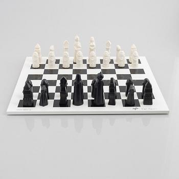 Sven Wejsfelt, 32 stoneware chess pieces, Gustavsberg, Sweden.