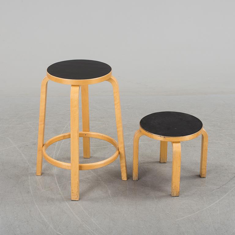 ALVAR AALTO, a pair of stools.